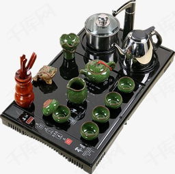高清產品實物PNG免費下載 茶具套裝電磁爐四合一素材圖片，盡在千庫網