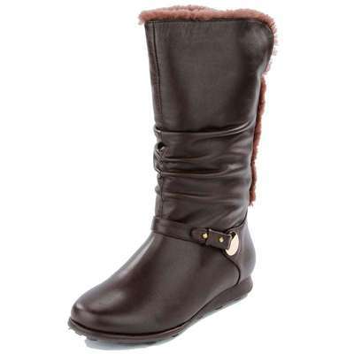 ST.CHIC琪珂 都市時尚牛皮女士中靴C21F45307D 咖啡色 36碼【報價、價格、評測、參數】_靴子_女鞋_服裝鞋帽_蘇寧易購觸屏版